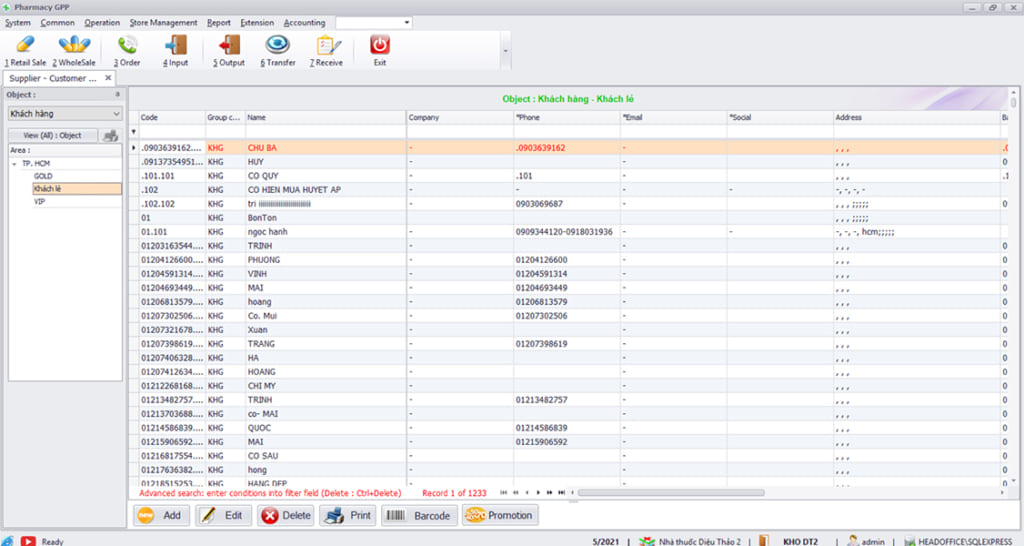 Pharmacy GPP - Sales Management Software - Customer